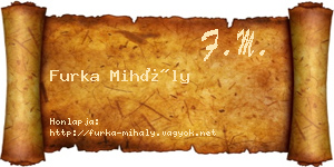 Furka Mihály névjegykártya